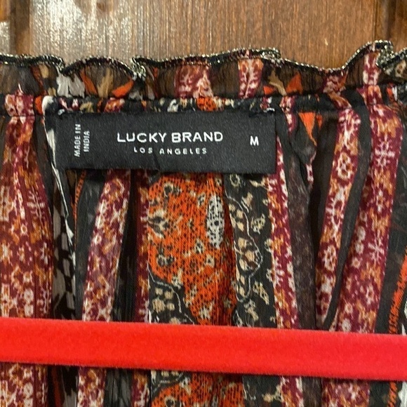 Lucky 🍀 Brand multi color peasant blouse. - Picture 6 of 8